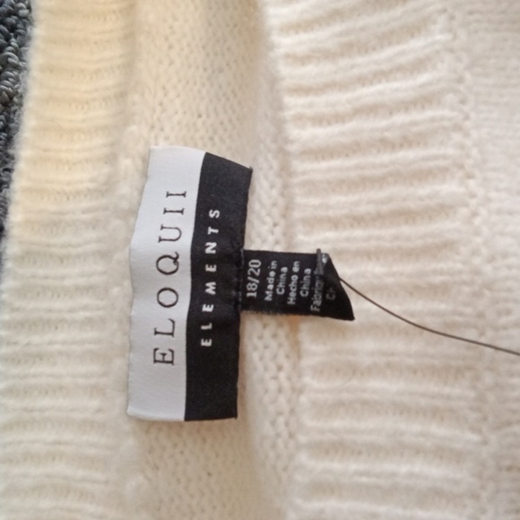 Eloquii Ee Bobble Sweater Cream Winter Office Sweater Sise 18/20 - Picture 6 of 11